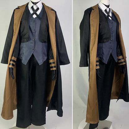 Nakahara Chuuya Cosplay Costume — Hat, Uniform, Trench Coat & Pants, Big Size Outfit for Halloween & Comic Con