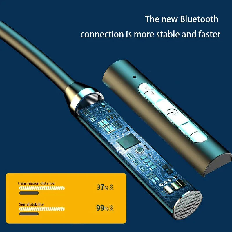 Waterproof Sports Bluetooth Wireless Headset: G01 Neck-Hanging Binaural In-Ear Design with Super Long Standby Battery Life