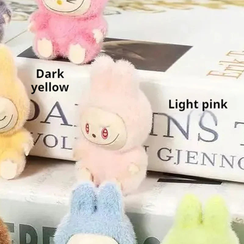Labubu Mini Plush Toy 4.3cm – Sitting Posture Handmade Cartoon DIY Desktop Ornament Mystery Box Gift