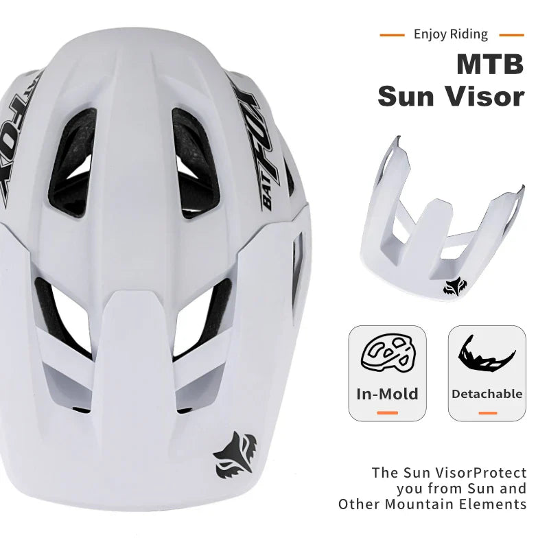 BATFOX Bike Helmet with Magnetic Goggles – MTB Road & Mountain Cycling Safety Helmet for Outdoor Sports, Scooter & Bicycle Protection Gear