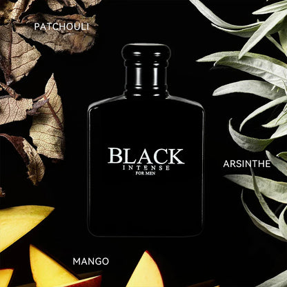 BLACK CHARM Eau de Parfum for Men – 3.4oz/100ml Woody Aromatic Fragrance, Fruit & Floral Notes