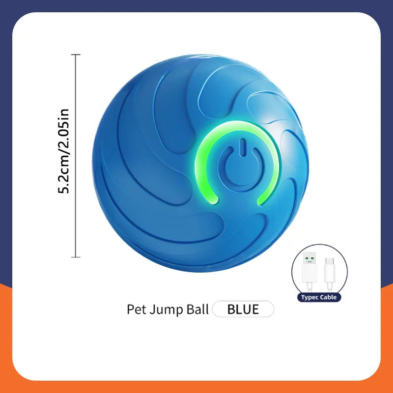 Smart Interactive Dog Toy Ball – USB Rechargeable Automatic Rolling & Bouncing Chew Toy for Puppies to Large Dogs