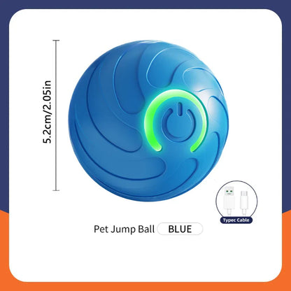 Smart Interactive Dog Toy Ball – USB Rechargeable Automatic Rolling & Bouncing Chew Toy for Puppies to Large Dogs