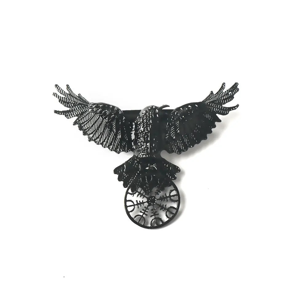 Gothic Crow Hair Clip - Vintage Witch Viking Cosplay Hair Accessory for Women