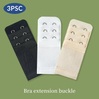 3PCS 2-Hook Bra Extender Straps – Elastic, Soft & Comfortable 3-Row Extension for Women’s Underwear Accessories
