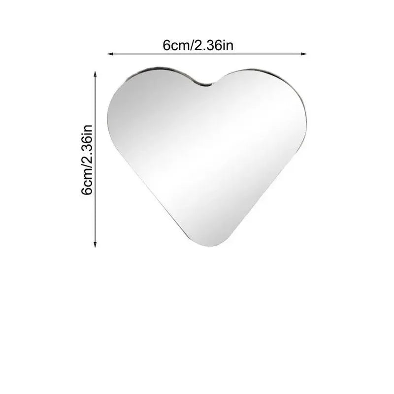 Heart-Shaped Car Rearview Mirrors - 2-Piece HD Wide-Angle Convex Auxiliary Side Mirrors