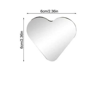 Heart-Shaped Car Rearview Mirrors - 2-Piece HD Wide-Angle Convex Auxiliary Side Mirrors