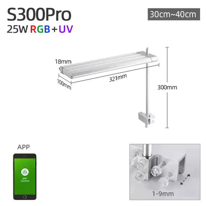 Week Aqua S Series WRGB Fishing Lamp – ADA Style LED Light for Aquariums, Fish Tanks, Fishbowls & Aquascaping Decoration