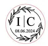 Custom Brass Wax Seal Stamp with 2 Initials & Wreath – Vintage Reusable DIY Wedding & Letter Stamp with Free Engraving