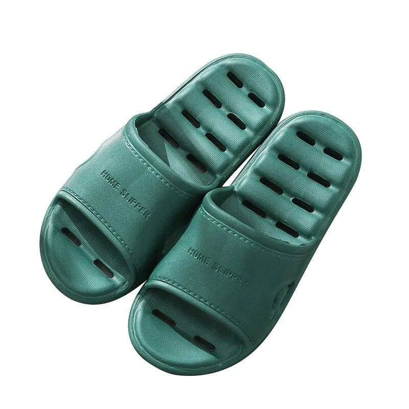 Feslishoet Unisex EVA Non-Slip Soft Bottom Shower Slippers – Quick-Drying Punching Bathroom Footwear