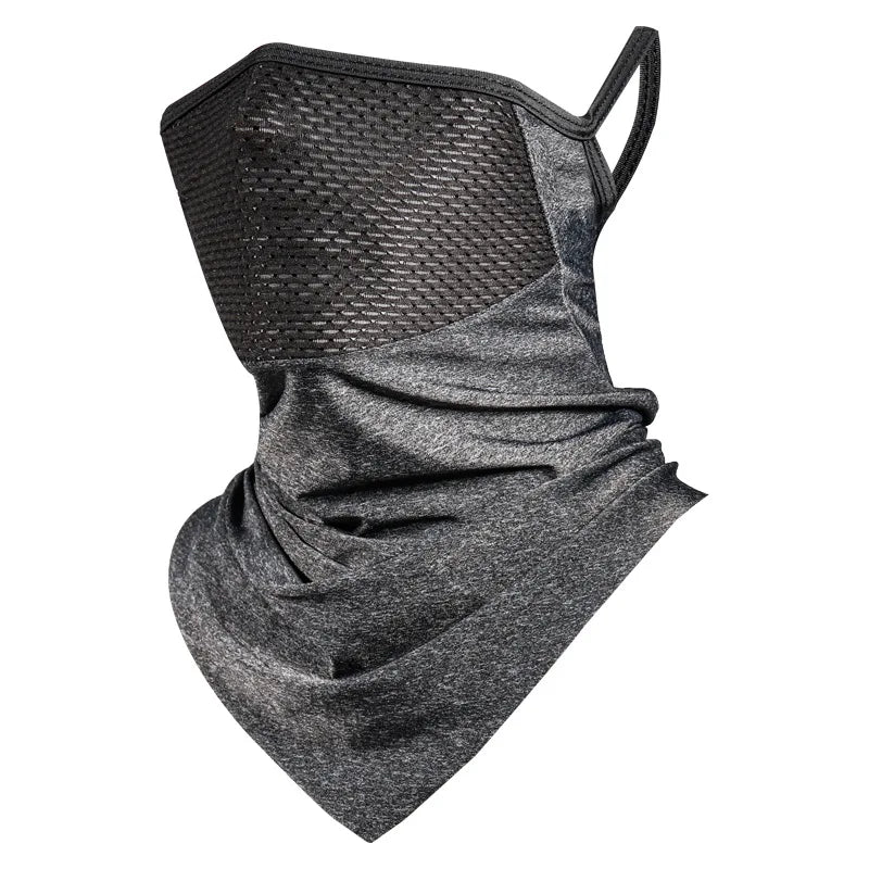 Summer Men’s Full-Face Cycling Mask – Breathable Ice Silk Neck Bandana with UV Protection