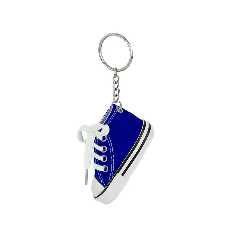 12-Piece Mini Shoe Keychains – Cloth Material Shoe Key Rings Set