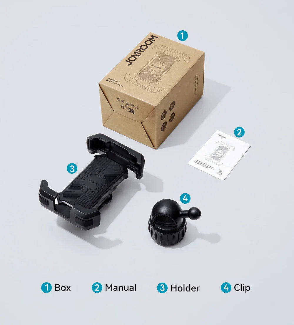 Joyroom Shockproof Bike & Motorcycle Phone Holder – Quick Install Mount with Vibration Dampener for 4.7-7" Phones