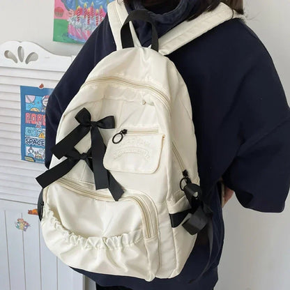 Fashion Canvas Backpack for Women - Anti-Theft Shoulder Bag - New School Bag for Teen Girls