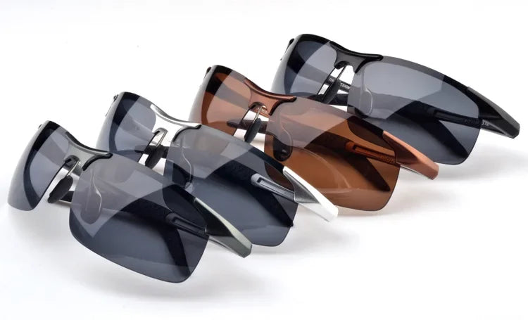 AORON Men’s Driving Sunglasses — Polarized UV400 Anti-Glare Retro Sport Glasses with Aluminum Magnesium Frame