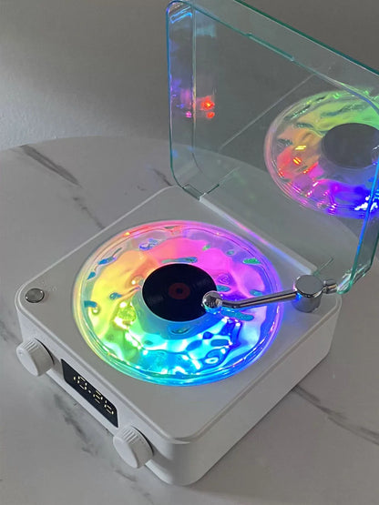Mini Retro Bluetooth Speaker – Portable White Noise Subwoofer with RGB Lights, Sleep Aid, TF Card Support