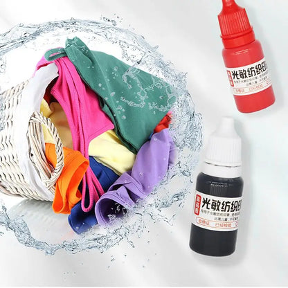 10ml Textile Ink for Clothes – Blue, Red & Black Waterproof Ink for Kids’ Name Stamps, Non-Fading