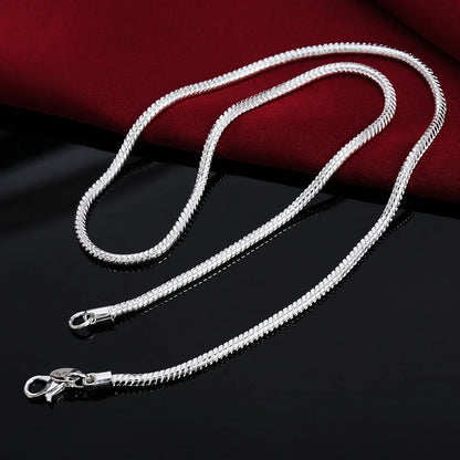 925 Sterling Silver Snake Chain Necklace — 1MM/2MM/3MM, 40–75cm for Men & Women, Fashion Jewelry Pendant, Free Shipping