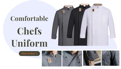 Unisex Chef Jacket – Summer Kitchen Shirt for Hotel, Restaurant, Bakery, Catering, and Cooking Uniforms