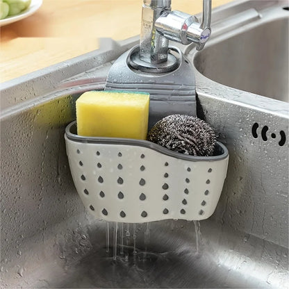 Double-Layer Hanging Sink Bag — Kitchen Rack & Faucet Sponge Holder Storage Basket
