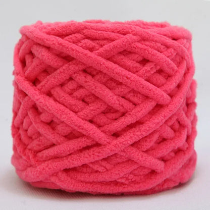 100g Chenille Knitting Yarn – Soft Thick Cotton Ice Strip Wool for DIY Hand Knitting Scarves & Crafts