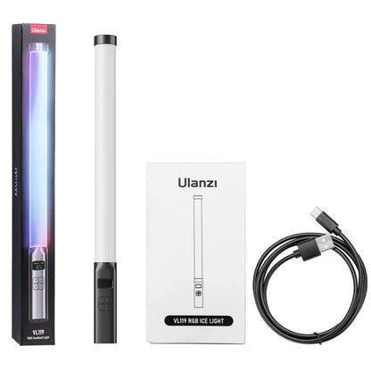 Ulanzi VL119 19.68" Handheld RGB LED Stick Light – Colorful Photography Wand with CRI 95+, 2500K-9000K Studio Lamp