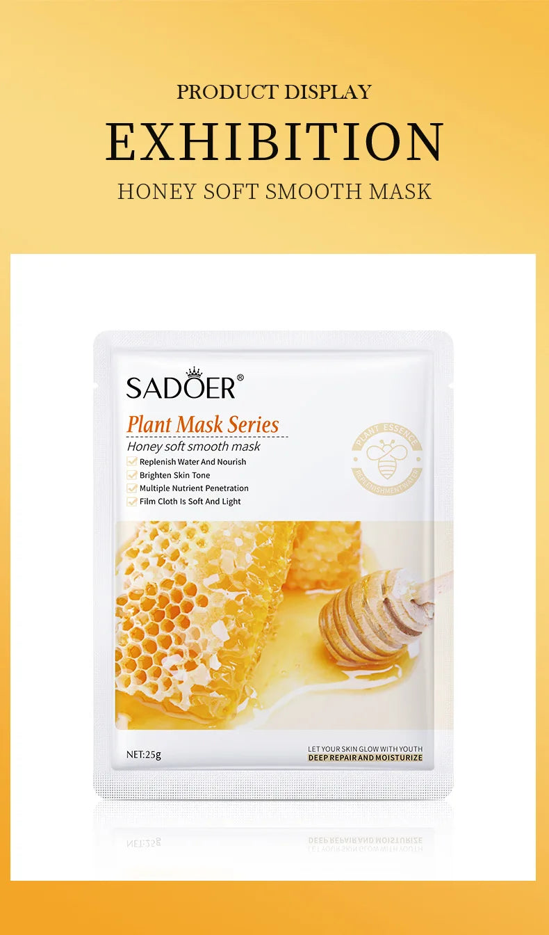 8PCS Natural Plant Facial Masks – Korean Skincare Hydrating, Moisturizing & Firming Face Care Set