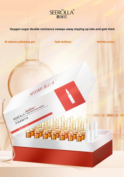 Astaxanthin Anti-Aging Facial Ampoules 28pcs – Dark Spot Removal, Pore Minimizing, Moisturizing & Fine Line Fade Serum Set