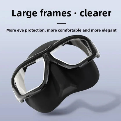 HD Full Face Diving Mask - Anti-Fog Large-Frame Snorkel Goggles for Freediving & Scuba Diving