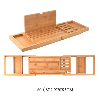 Expandable Bathtub Rack Tray – Bath Shelf Organizer for Soap, Drinks, & Tealights