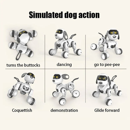 Funny RC Robot Dog – Electronic Stunt Dog with Voice Commands, Touch-Sense, and Music for Boys and Girls, Model 18011