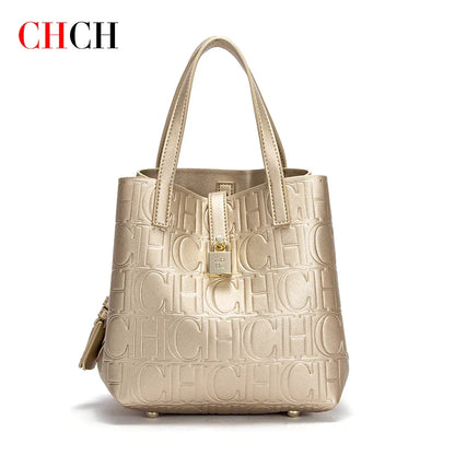 CHCH Women's Tote Bag - New Steel Embossed Handheld Bun Shopping Bag for Mothers