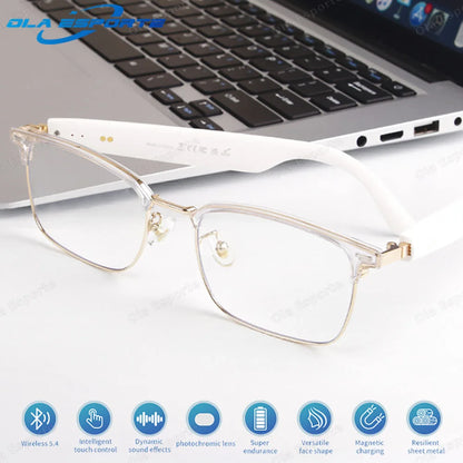 Ola Esporte Bluetooth Smart Glasses – AI Voice, Automatic Adjustment, Waterproof Anti-Blue Light Eyewear with Music & Call