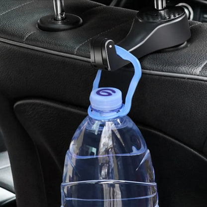 Universal Car Headrest Hooks: 2-in-1 Phone Holder & Seat Back Organizer - Handy Handbag Storage for Car Interior Accessories