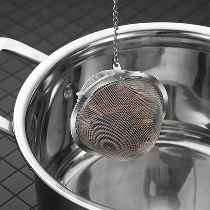 Stainless Steel Tea Ball Infuser Set — Durable Strainers for Loose Leaf Tea, Herbs, Spices & Seasoning