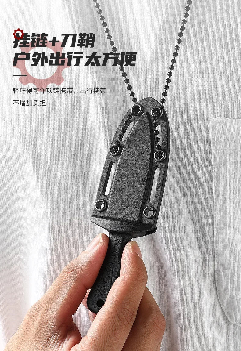 New Mini Tactical Neck Knife – Women's Self-Defense Outdoor Knife, Portable Camping & Fruit Knife