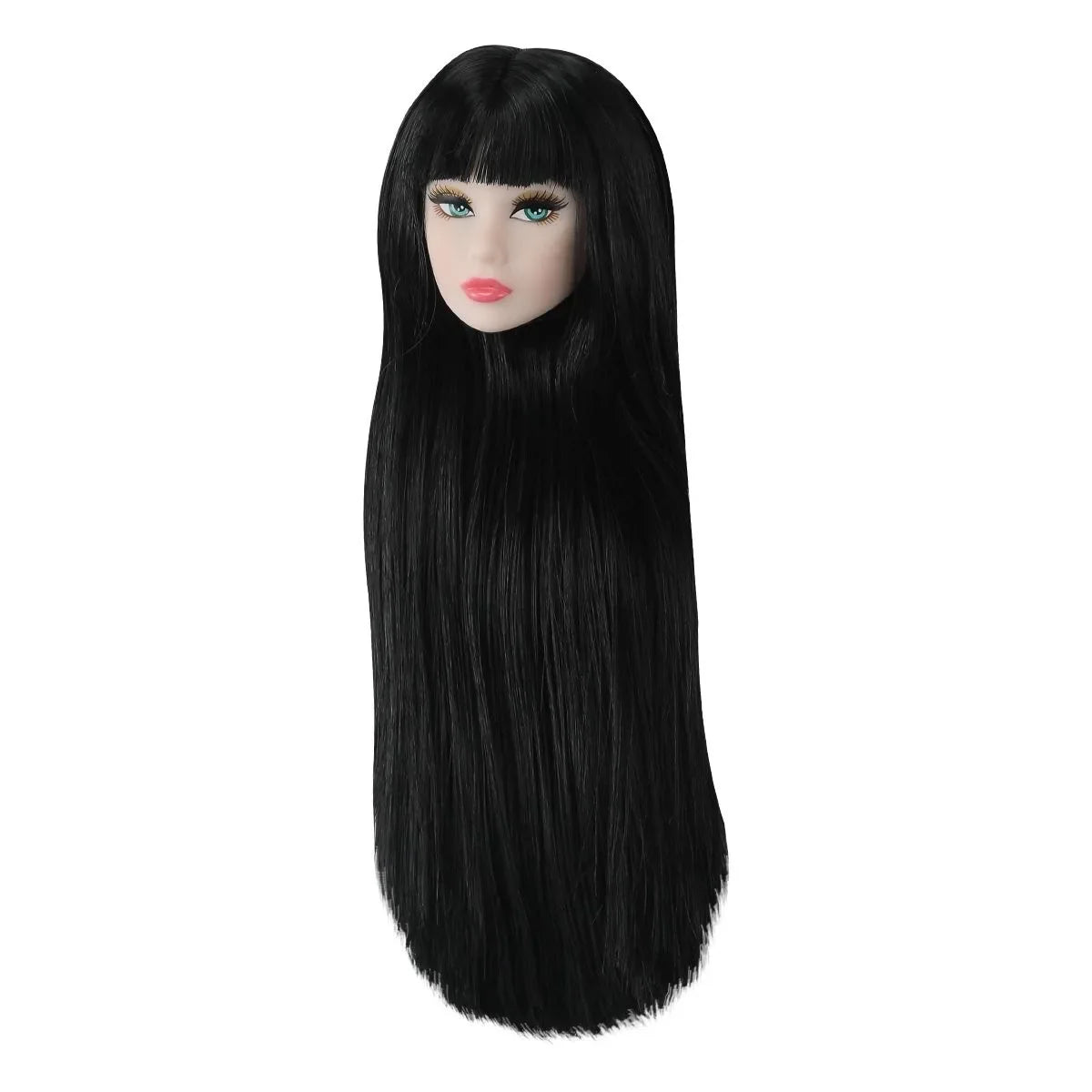 1/6 Supermodel Doll with Movable Joints – Flat Bangs Straight Hair Body & Head Accessories (White/Normal/Black Skin)