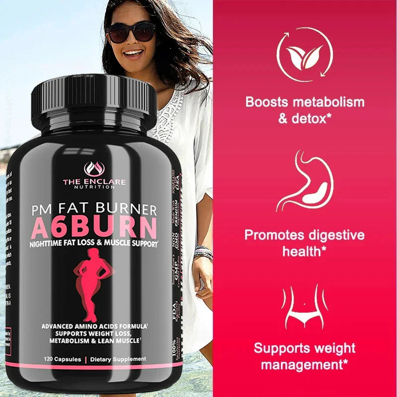 Fat Burner Weight Loss Supplement – Metabolism Booster, Belly Fat Reduction & Sleep Support Nutritional Formula for Healthy Weight Management