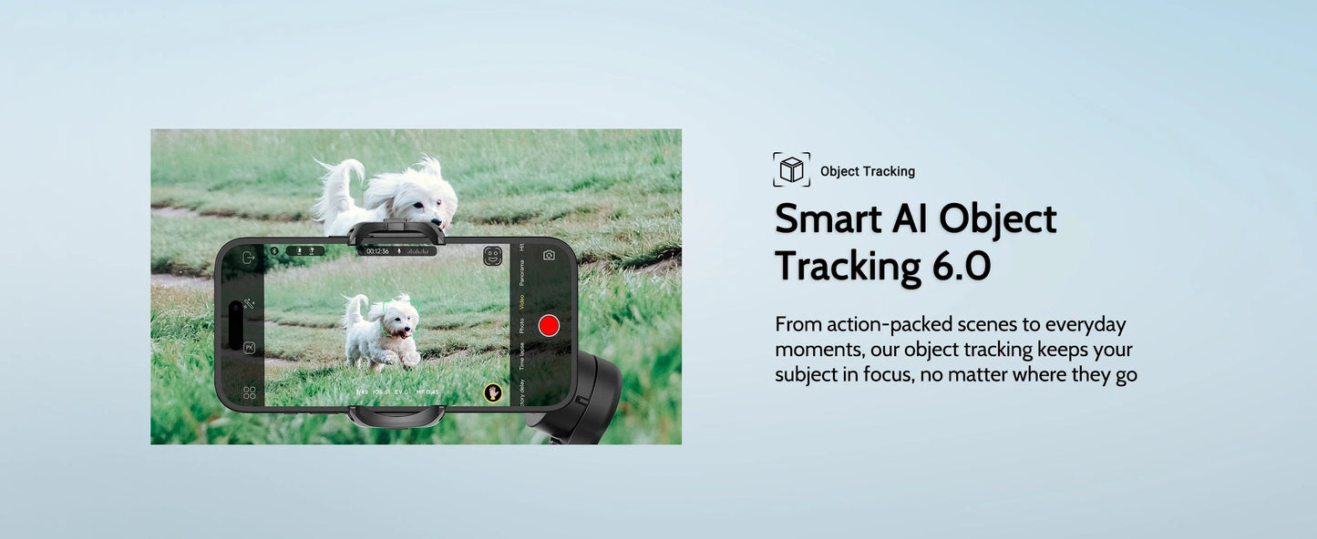 AOCHUAN Smart XPro 3-Axis Gimbal Stabilizer – Smartphone Video Stabilizer for iPhone & Android with Fill Light Effect