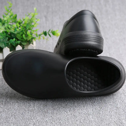 Non-Slip Chef Work Shoes - Lightweight Waterproof Slip-On Shoes with EVA Upper & Rubber Sole for Kitchen, Hospital & Restaurant Work
