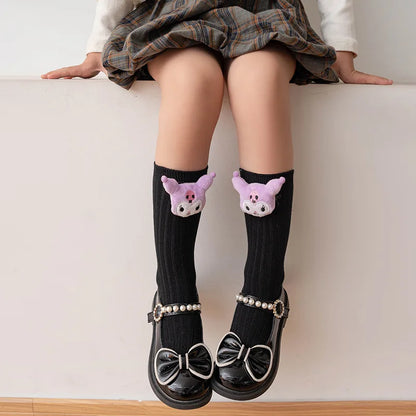 Sanrio Kuromi, Melody, Cinnamoroll & Kitty Cat Socks – Kawaii Cartoon Mid-Tube Socks for Girls, Korean Style Trendy Student Socks