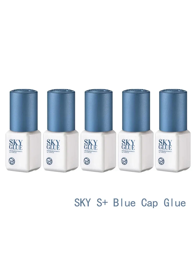 Sky Glue Eyelash Extension Adhesive 5ml – Fast-Drying 0.5s False Lash Glue with Makeup Bag