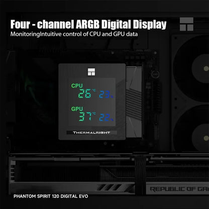 Thermalright Phantom Spirit Digital 120 EVO/SNOW CPU Air Cooler – 7 Heat Pipes Dual Tower AGHP Gen5.0 with Dual TL-K12 Fans High Performance Radiator for Intel & AMD Sockets