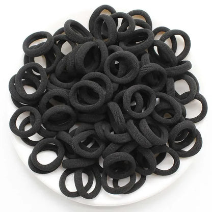 100/200PCS Colorful Nylon Elastic Hair Bands – Small Ponytail Holders for Women & Girls Hair Accessories