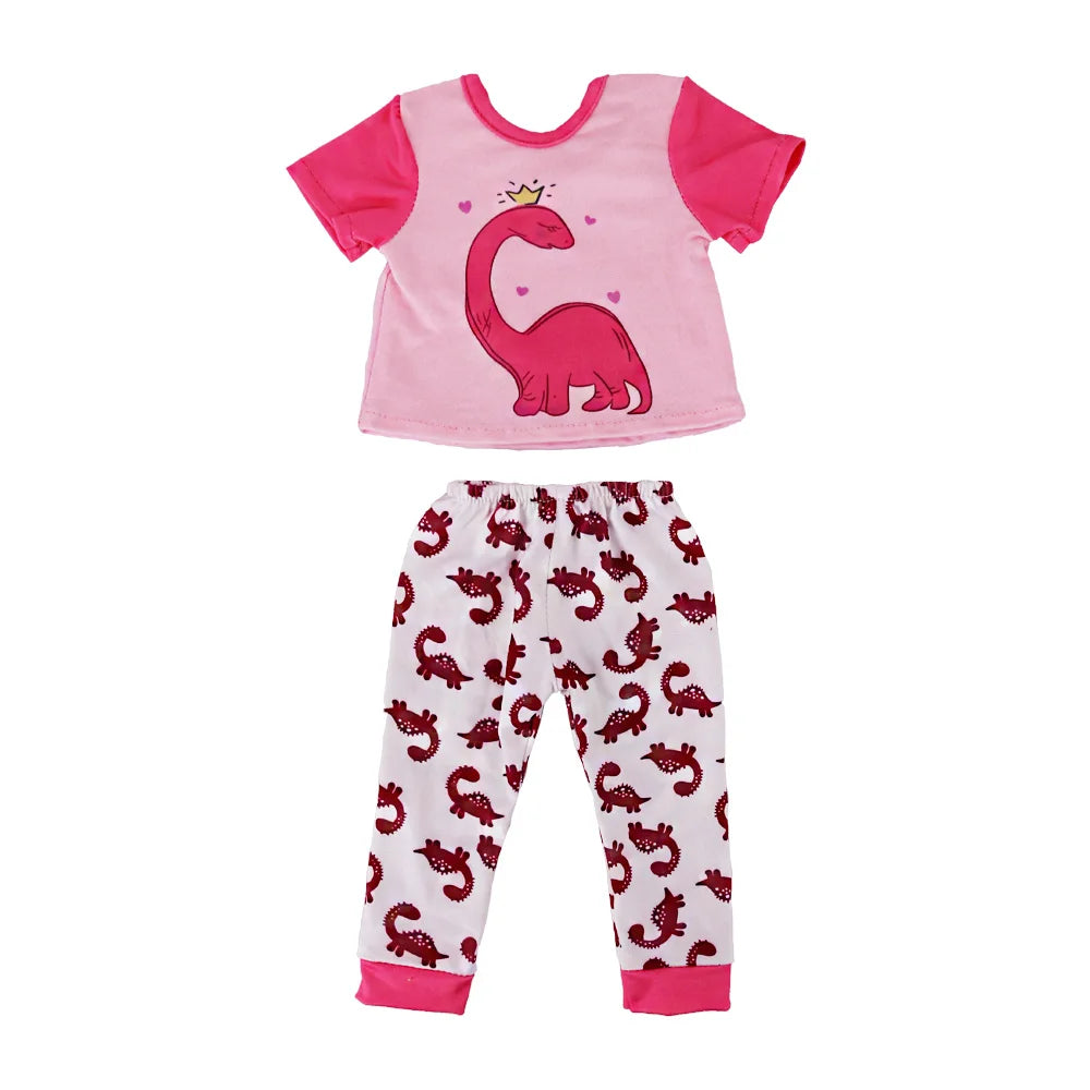 Doll Clothes Multi-Style Daily Set – Pajamas & Home Wear for 43cm Born Baby Dolls & 18-Inch American Dolls, Our Generation Toy Gift