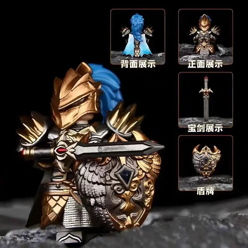 2025 GP201 Lich King Medieval Round Table Building Block Set – Knights Anime Action Figure Model Toy for Collectors & Gifts