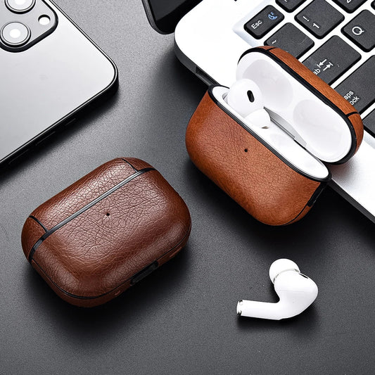 Leather Case for AirPods Pro 2 — Business Earphone Cover for Apple AirPods 3 & Pro 2nd Gen USB-C