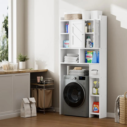 Over-The-Toilet Storage Cabinet - Freestanding Bathroom Organizer with Shelves