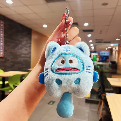 Sanrio Plush Doll Keychain Set – Melody, Cinnamoroll & Pochacco Cute Bag Pendant Gifts for Kids