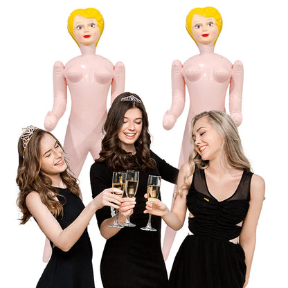 Inflatable PVC Mask Doll – Funny Adult Party Prank, Entertainment Decoration & Gift for Singles Events